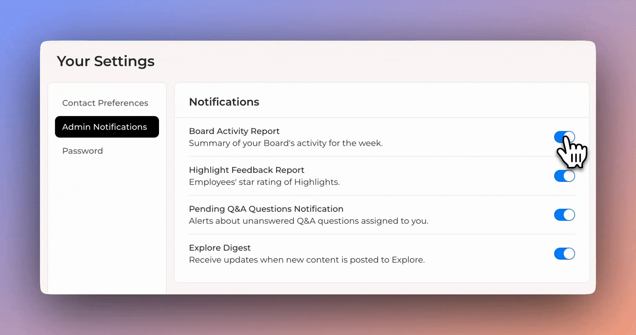 email notifications